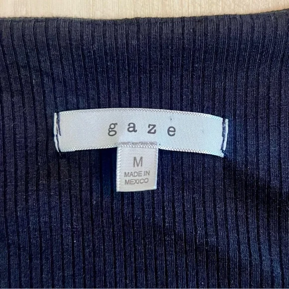 GAZE Black Short Sleeve Midi Dress D11396 Medium NWT - Picture 3 of 8